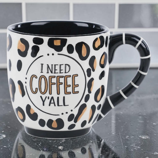 Coffee Y'all Cheetah Mug