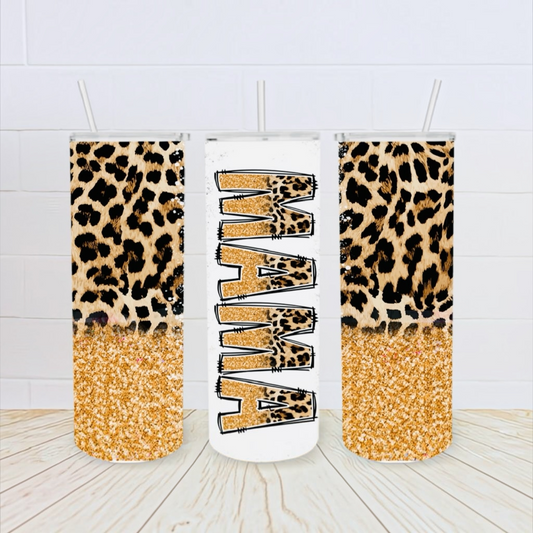 Leopard Mom 20oz Skinny Tumbler