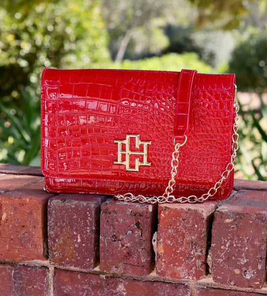 Bryn Clutch/Crossbody Red Patent EC by Caroline Hill